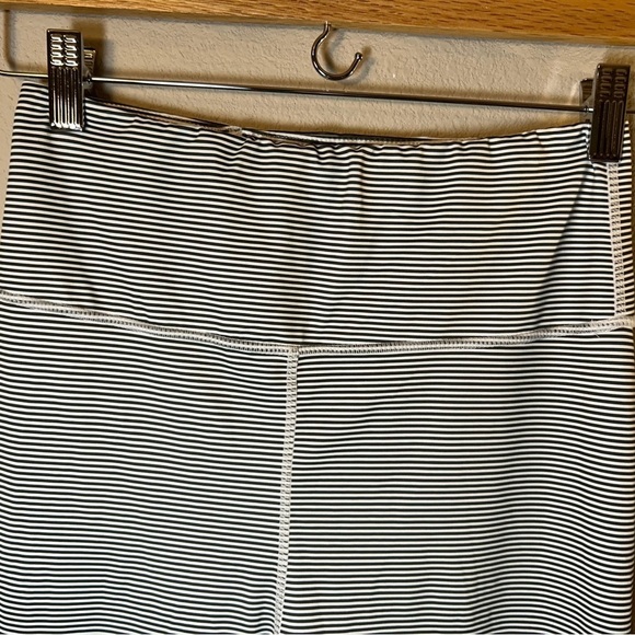 Allfenix Medium Grey White Stripe Leggings Athleisure Workout Performance Womens - Picture 6 of 16